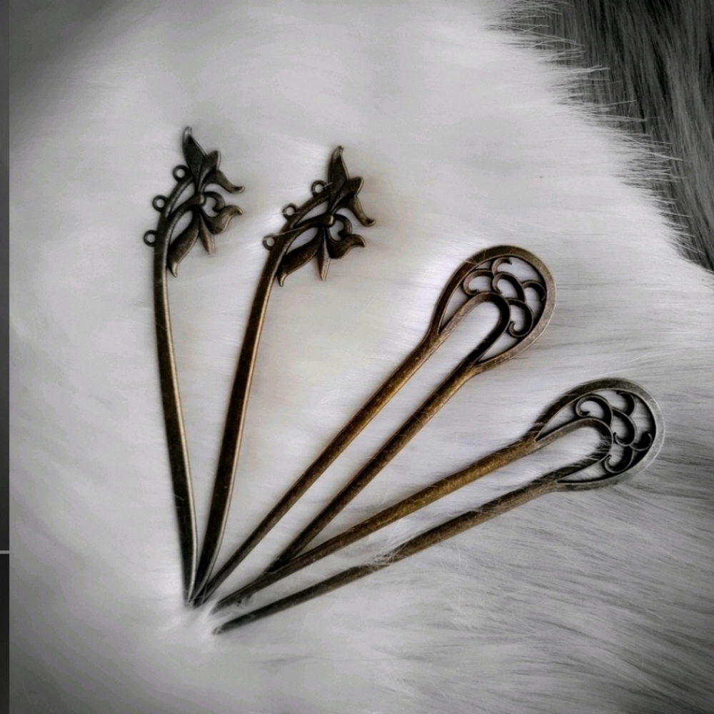 6" Bronze Asian Hair Pins